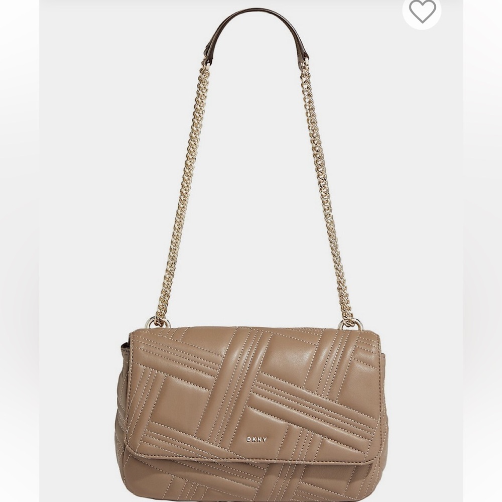 DKNY Large Allen Leather Flap Shoulder Bag